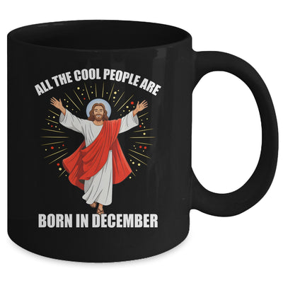 Retro Cool People Are Born In December Christian Christmas Mug | teecentury