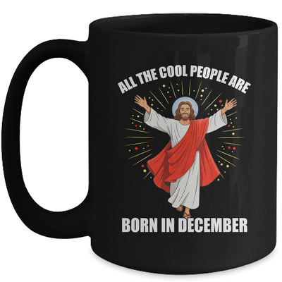 Retro Cool People Are Born In December Christian Christmas Mug | teecentury