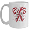 Retro Coquette Bow Candy Cane Christmas Season Women Girl Mug | teecentury