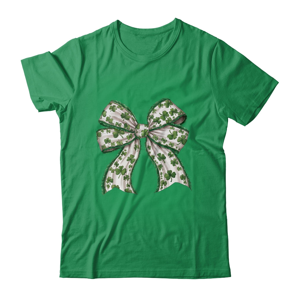 Retro Coquette St Patrick's Day St Patty's Day Lucky Shamrock Shirt & Sweatshirt | teecentury