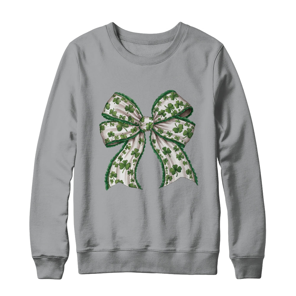 Retro Coquette St Patrick's Day St Patty's Day Lucky Shamrock Shirt & Sweatshirt | teecentury