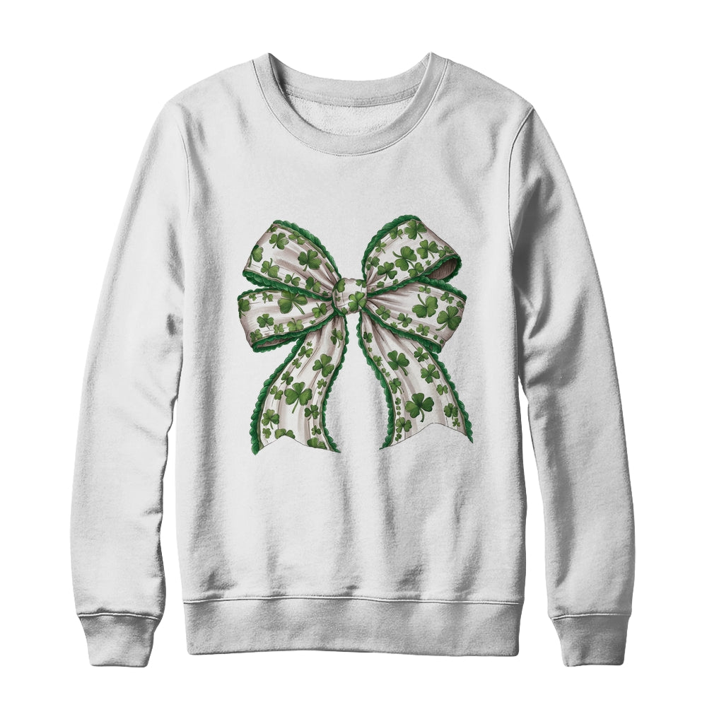 Retro Coquette St Patrick's Day St Patty's Day Lucky Shamrock Shirt & Sweatshirt | teecentury