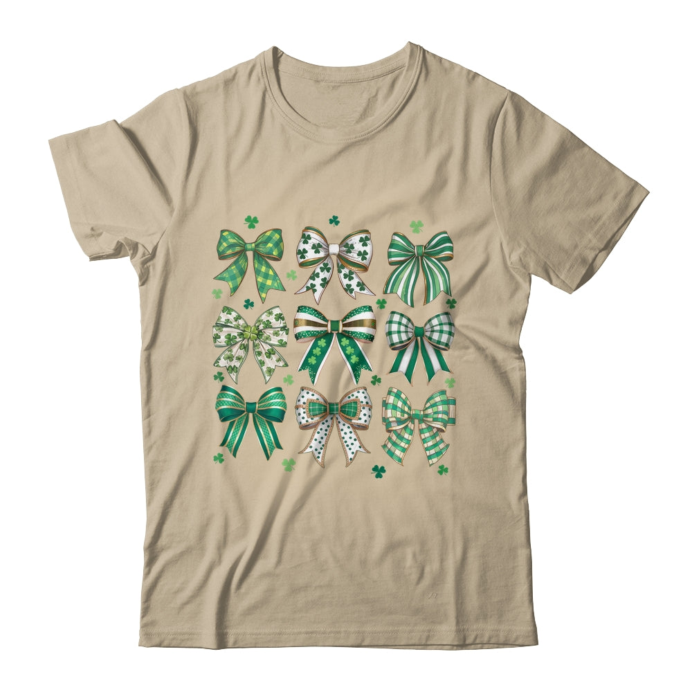 Retro Coquette St Patricks Day St Patty's Day Lucky Shamrock Shirt & Sweatshirt | teecentury