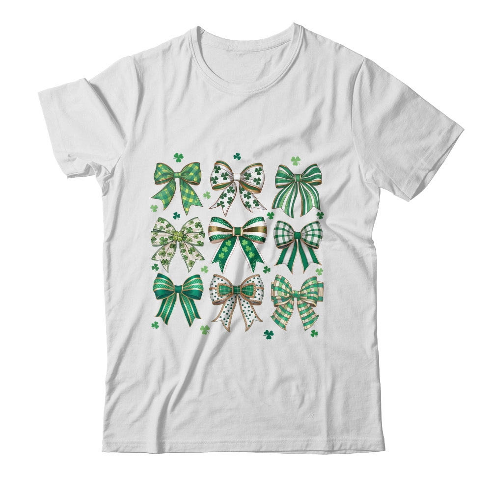 Retro Coquette St Patricks Day St Patty's Day Lucky Shamrock Shirt & Sweatshirt | teecentury