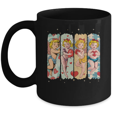 Retro Cupid Coquette Bow Valentine Day Bow Heart Women Mug | teecentury