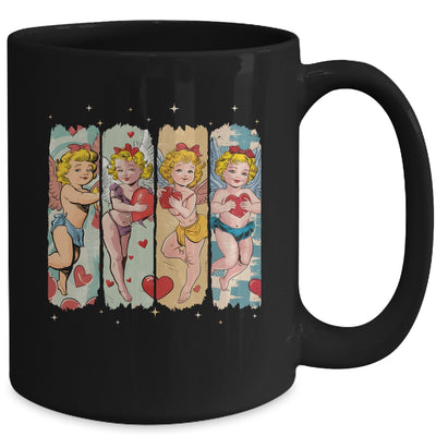 Retro Cupid Coquette Bow Valentine Day Bow Heart Women Mug | teecentury