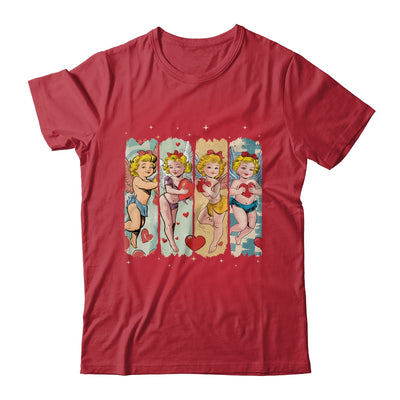 Retro Cupid Coquette Bow Valentine Day Bow Heart Women Shirt & Sweatshirt | teecentury