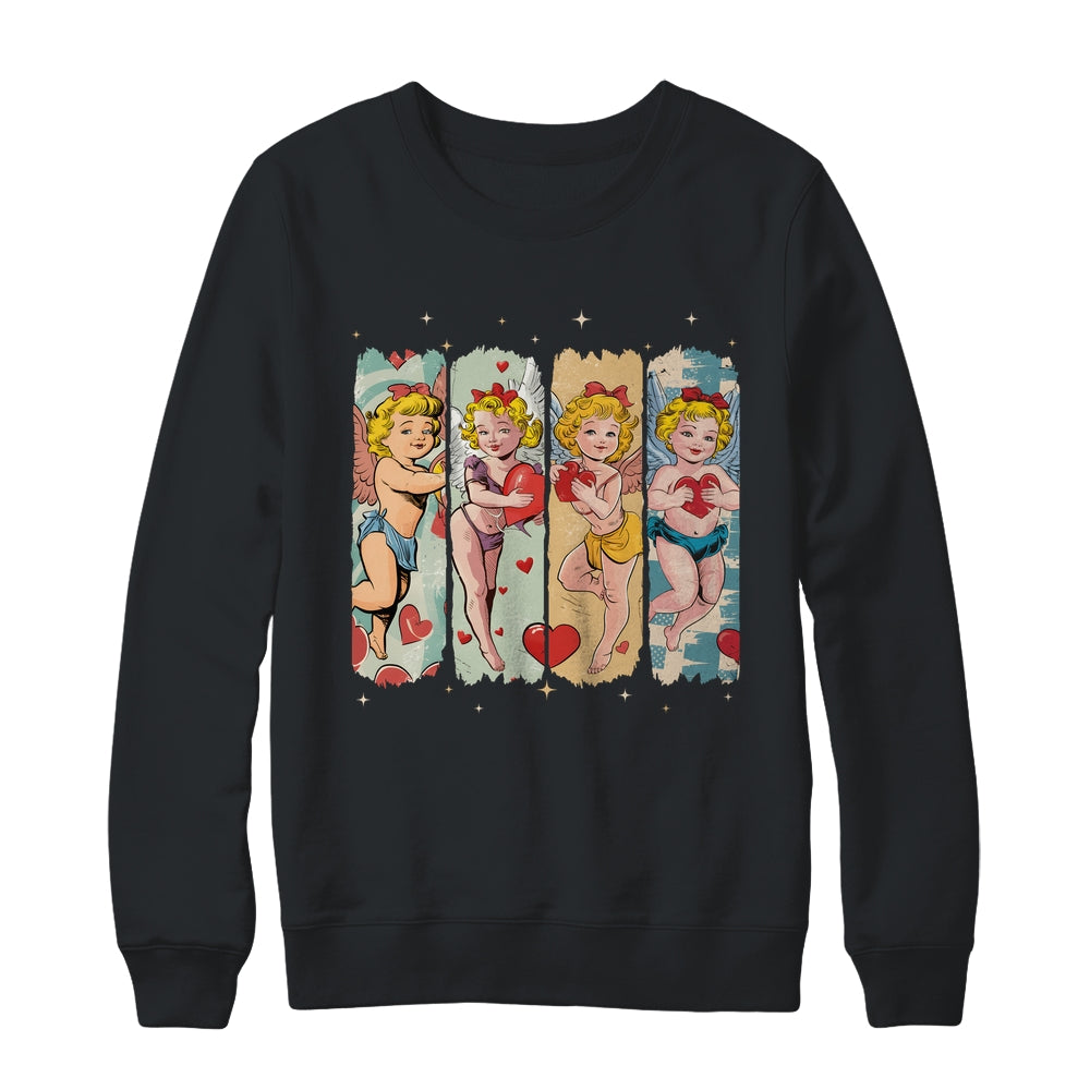 Retro Cupid Coquette Bow Valentine Day Bow Heart Women Shirt & Sweatshirt | teecentury