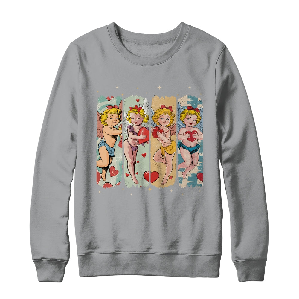 Retro Cupid Coquette Bow Valentine Day Bow Heart Women Shirt & Sweatshirt | teecentury