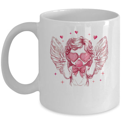 Retro Cupid Valentine Blowing Bubble Vintage Valentines Day Mug | teecentury