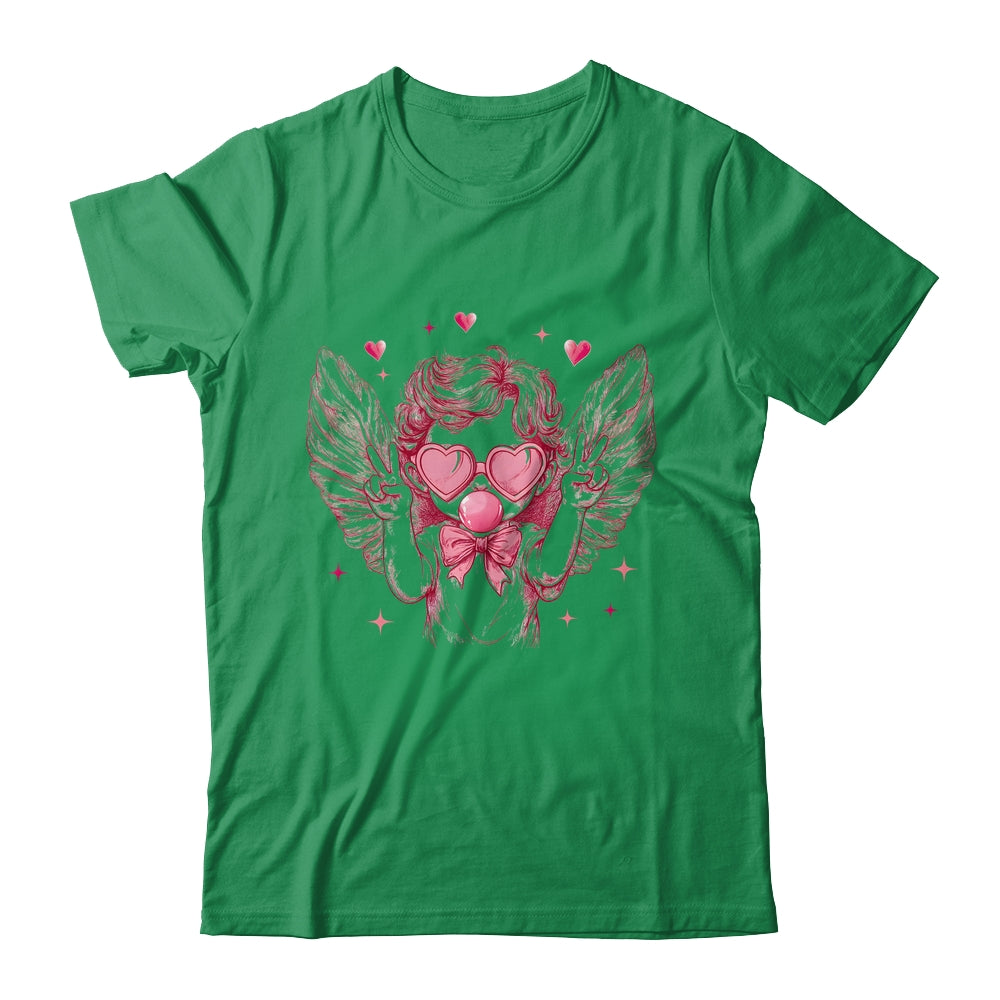 Retro Cupid Valentine Blowing Bubble Vintage Valentines Day Shirt & Sweatshirt | teecentury
