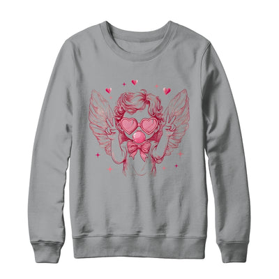 Retro Cupid Valentine Blowing Bubble Vintage Valentines Day Shirt & Sweatshirt | teecentury