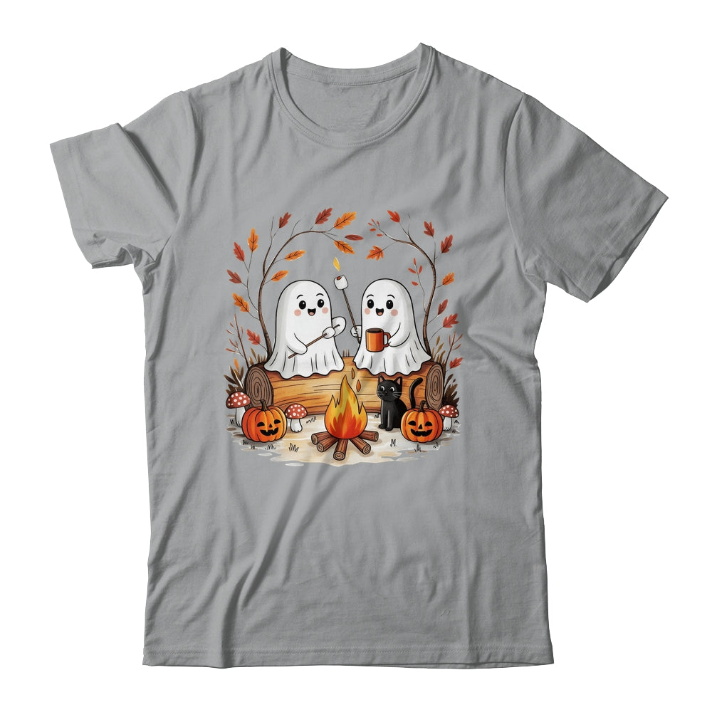 Retro Cute Ghost Funny Halloween Fall Camping Boo Ghosts Shirt & Sweatshirt | teecentury