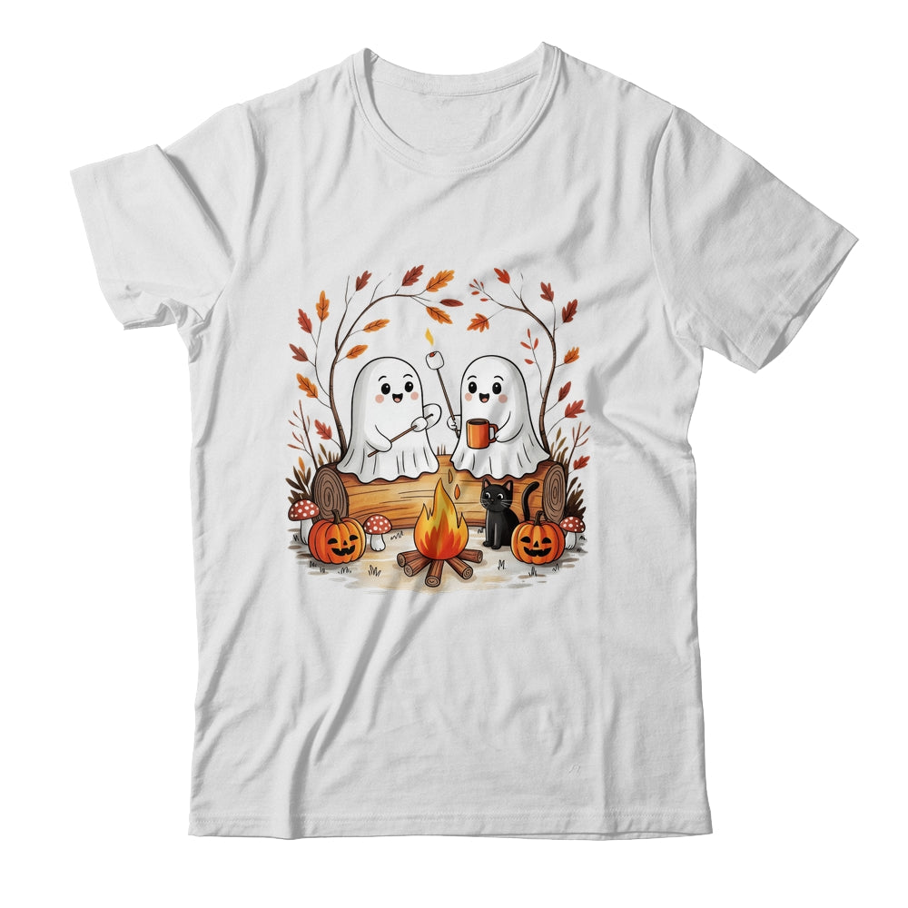 Retro Cute Ghost Funny Halloween Fall Camping Boo Ghosts Shirt & Sweatshirt | teecentury