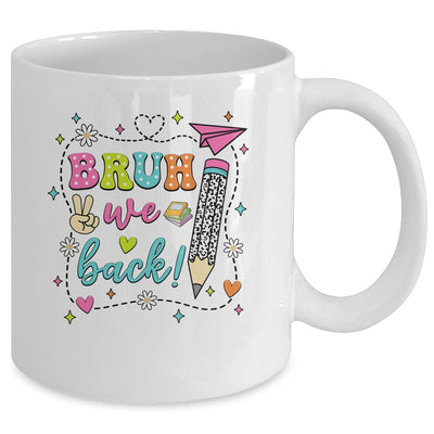 Retro Cute Pencil Bruh We Back Teachers First Day Of School Mug | teecentury