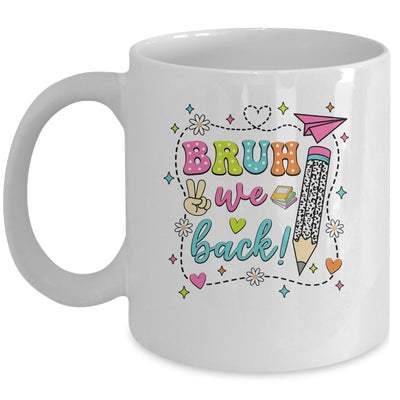 Retro Cute Pencil Bruh We Back Teachers First Day Of School Mug | teecentury