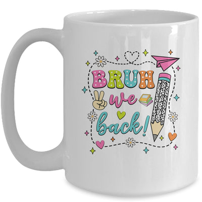 Retro Cute Pencil Bruh We Back Teachers First Day Of School Mug | teecentury