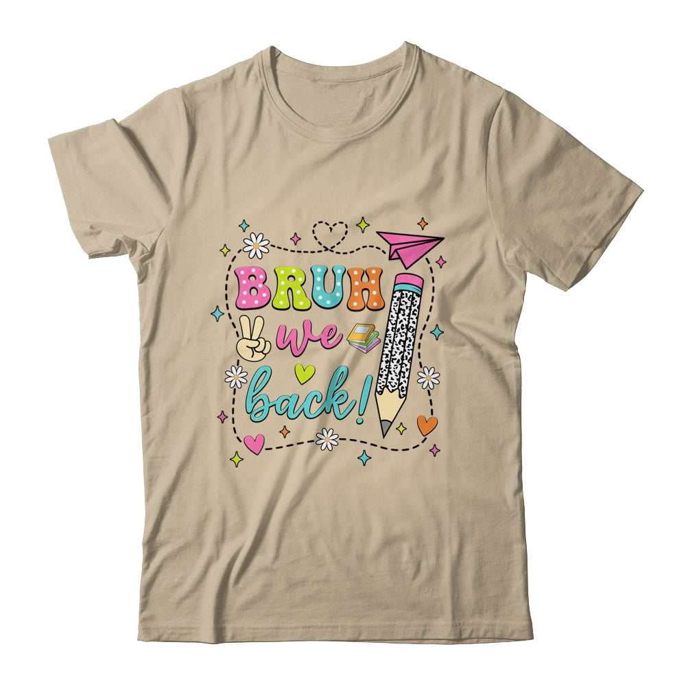 Retro Cute Pencil Bruh We Back Teachers First Day Of School Shirt & Hoodie | teecentury