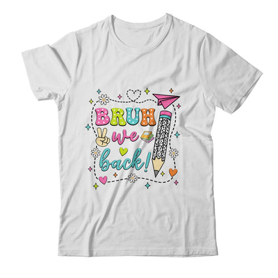 Retro Cute Pencil Bruh We Back Teachers First Day Of School Shirt & Hoodie | teecentury