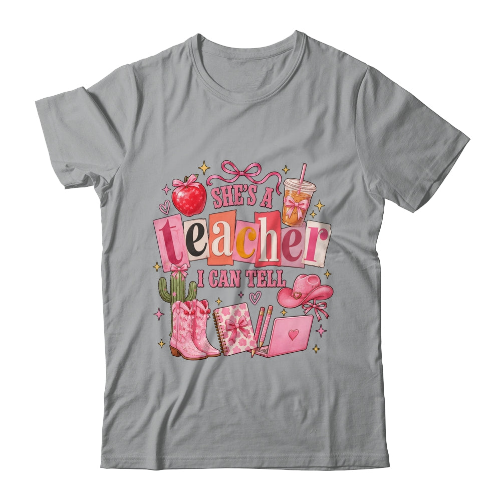 Retro Cute She'S A Teacher I Can Tell Western Back To School Shirt & Hoodie | teecentury