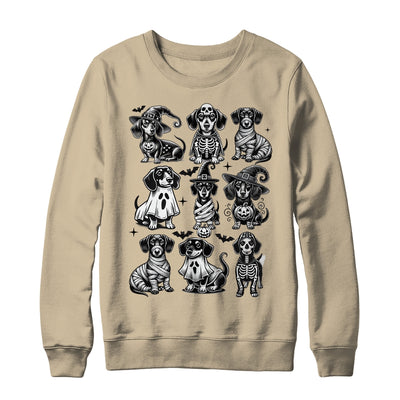 Retro Dachshund Witch Dog Spooky Season Halloween Funny Shirt & Sweatshirt | teecentury