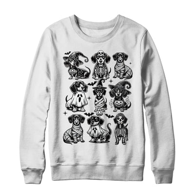 Retro Dachshund Witch Dog Spooky Season Halloween Funny Shirt & Sweatshirt | teecentury