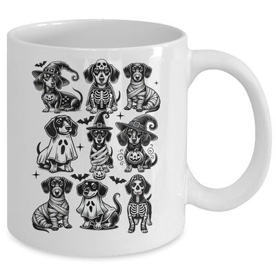 Retro Dachshund Witch Dog Spooky Season Halloween Funny Mug | teecentury