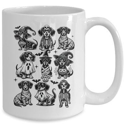 Retro Dachshund Witch Dog Spooky Season Halloween Funny Mug | teecentury