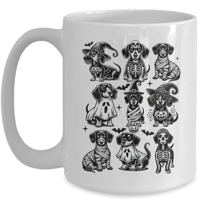 Retro Dachshund Witch Dog Spooky Season Halloween Funny Mug | teecentury