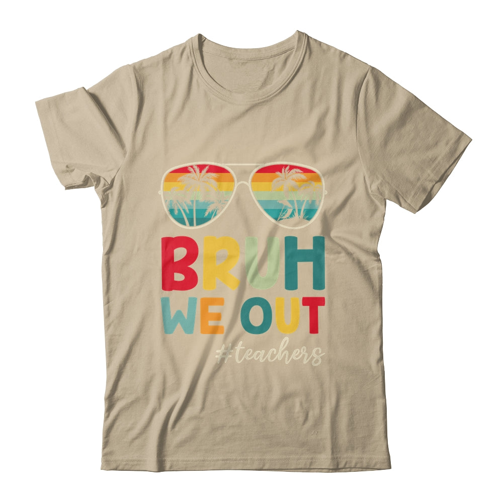 Retro End Of School Year Teacher Summer Bruh We Out Shirt & Tank Top | teecentury