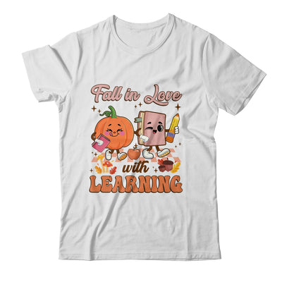 Retro Fall In Love Learning Teacher Pumpkin Spooky Teacher Shirt & Sweatshirt | teecentury