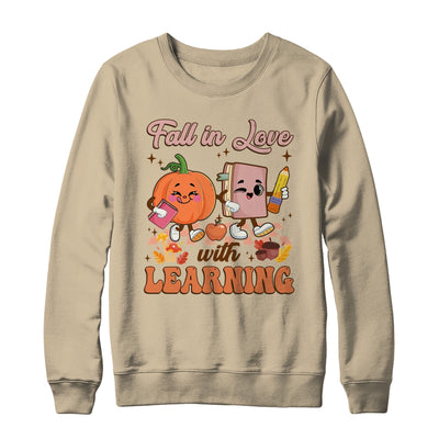 Retro Fall In Love Learning Teacher Pumpkin Spooky Teacher Shirt & Sweatshirt | teecentury