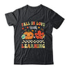 Retro Fall In Love With Learning Autumn Pumpkin Teacher Shirt & Sweatshirt | teecentury