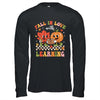 Retro Fall In Love With Learning Autumn Pumpkin Teacher Kids Shirt & Hoodie | teecentury