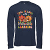 Retro Fall In Love With Learning Autumn Pumpkin Teacher Kids Shirt & Hoodie | teecentury