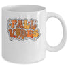 Retro Fall Vibes Autumn Design Groovy Thanksgiving Women Mug | teecentury