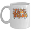 Retro Fall Vibes Autumn Design Groovy Thanksgiving Women Mug | teecentury