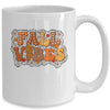 Retro Fall Vibes Autumn Design Groovy Thanksgiving Women Mug | teecentury