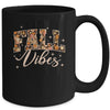 Retro Fall Vibes Preppy Floral Pumpkin Fall Autumn Vibes Mug | teecentury