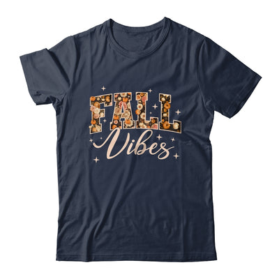 Retro Fall Vibes Preppy Floral Pumpkin Fall Autumn Vibes Shirt & Sweatshirt | teecentury