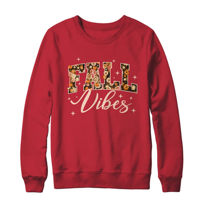 Retro Fall Vibes Preppy Floral Pumpkin Fall Autumn Vibes Shirt & Sweatshirt | teecentury