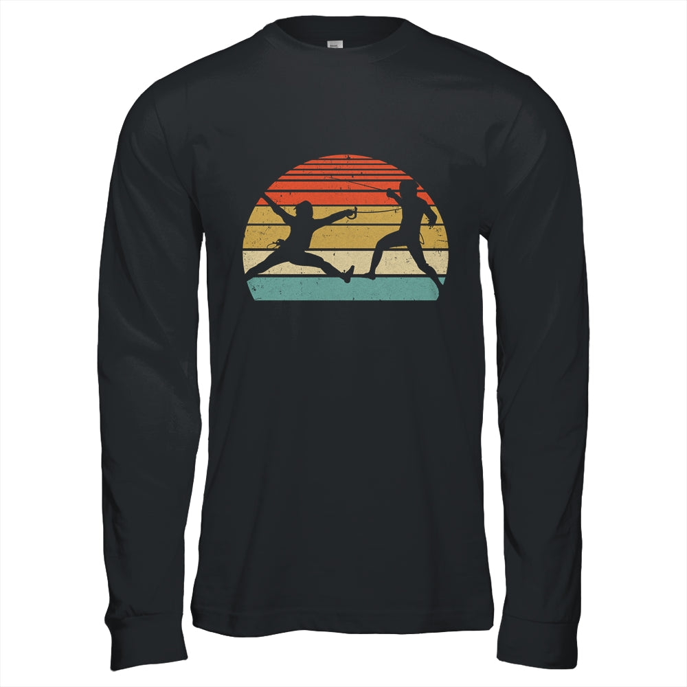 Retro Fencing Design For Men Women Vintage Fencing Sword Shirt & Hoodie | teecentury
