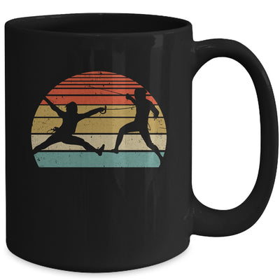 Retro Fencing Design For Men Women Vintage Fencing Sword Mug | teecentury