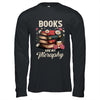 Retro Floral Books Are My Therapy Book Lover Aesthetic Girl Shirt & Hoodie | teecentury
