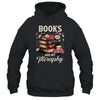 Retro Floral Books Are My Therapy Book Lover Aesthetic Girl Shirt & Hoodie | teecentury