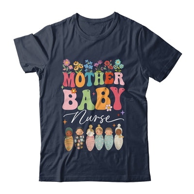 Retro Floral Mother Baby Nurse Womens Nurse Week Shirt & Tank Top | teecentury