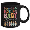 Retro Floral Mother Baby Nurse Womens Nurse Week Mug | teecentury