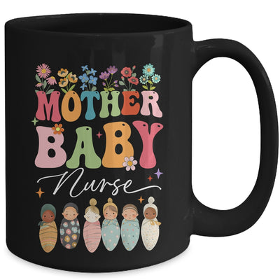 Retro Floral Mother Baby Nurse Womens Nurse Week Mug | teecentury