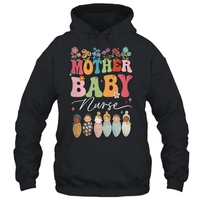 Retro Floral Mother Baby Nurse Womens Nurse Week Shirt & Tank Top | teecentury