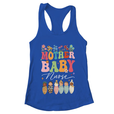 Retro Floral Mother Baby Nurse Womens Nurse Week Shirt & Tank Top | teecentury